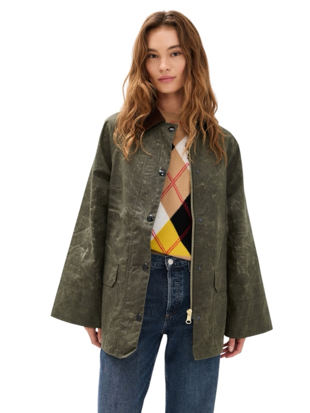 NEW ALEX MILL Street Jacket. Olive - waxed cotton. S. NWT